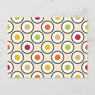 Sushi Maki Polka Dots Briefkaart