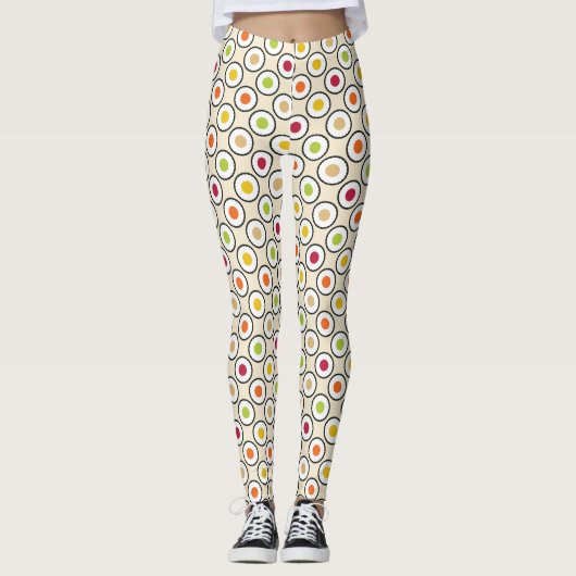 Sushi Maki Polka Dots Leggings (Voorkant)
