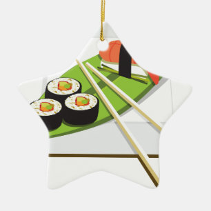 Sushi Meal Keramisch Ornament