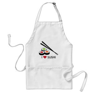 Sushi mignons Rolls - tablier de sushi d'amour d'I