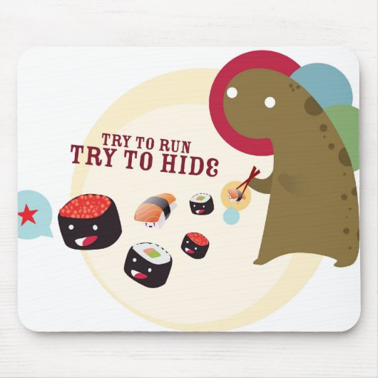 Sushi Monster Mousepad Muismat (Voorkant)