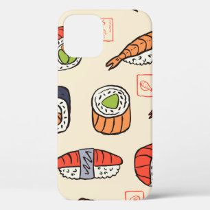sushi naadloos patroon iPhone 12 hoesje
