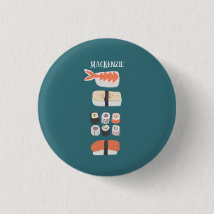 Sushi-naam Ronde Button 3,2 Cm