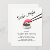 Sushi Night Invitations (Voorkant / Achterkant)
