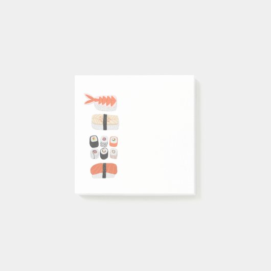 Sushi Nigiri Maki Roll Japanese Food Art Post-it® Notes (Voorkant)