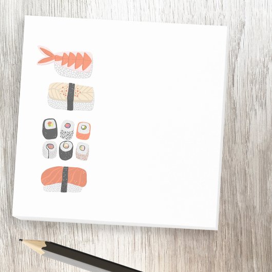 Sushi Nigiri Maki Roll Japanese Food Art Post-it® Notes