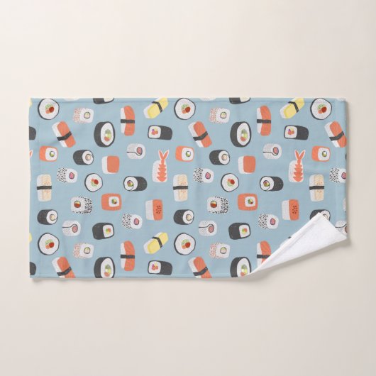 Sushi Nigiri Maki Roll Pattern Bad Handdoek (Handdoek)