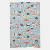 Sushi Nigiri Maki Roll Pattern Theedoek (Verticaal)