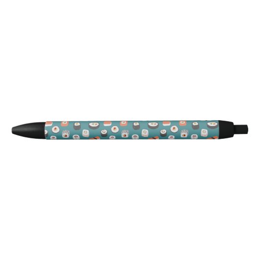 Sushi Nigiri Maki Roll Pattern Zwarte Inkt Pen (Voorkant)
