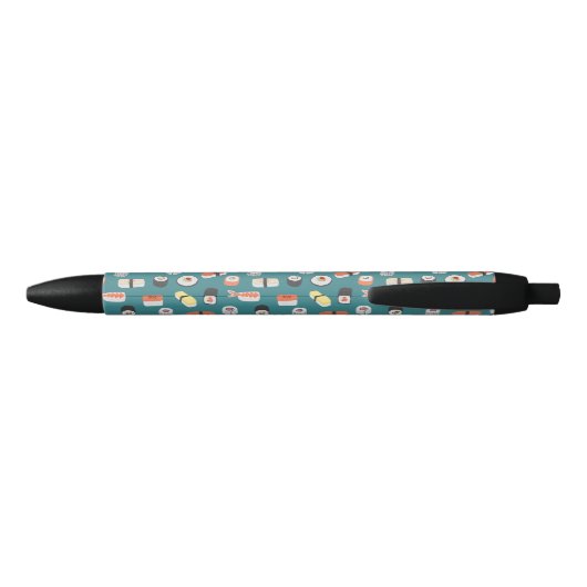 Sushi Nigiri Maki Roll Pattern Zwarte Inkt Pen (Achterkant)