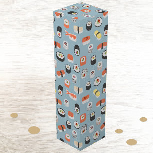 Sushi Nigiri Maki Roll Patterned Wijn Geschenkdoos