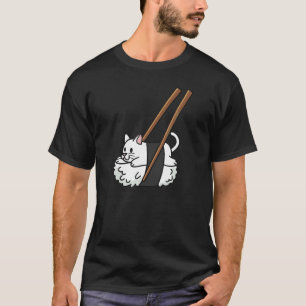 Sushi Nigiri Witte Kat Huisdier T-shirt