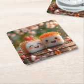 sushi-onderzetters vierkante kartonnen onderzetter (Schuin)