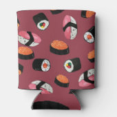 Sushi Onigiri Rolls: Naadloze illustratie Blikjeskoeler (Achterkant)