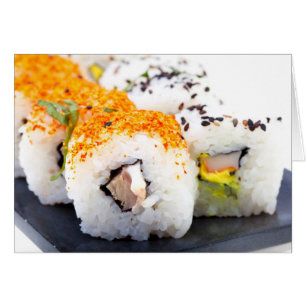 Sushi op een bord