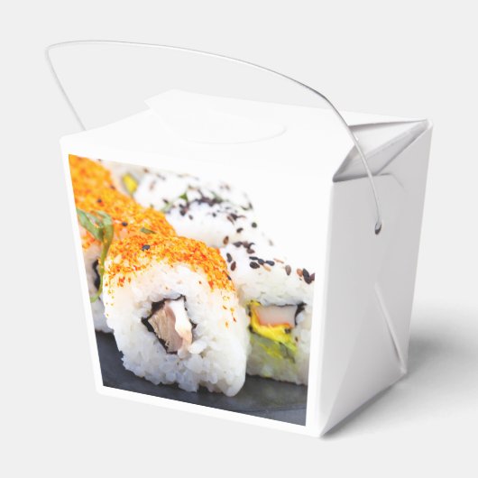 Sushi op een bord bedankdoosjes (Achterkant)
