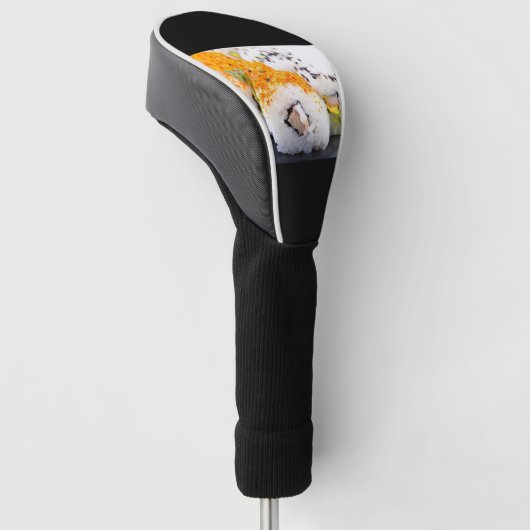 Sushi op een bord golfheadcover (Schuin)