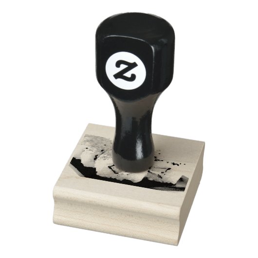 Sushi op een bord 	rubberstempel (Stempel)