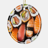 Sushi Ornament met bericht en datum op de rug (Links)