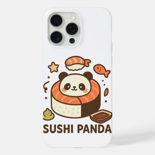 Sushi Panda iPhone Hoesje (Achterkant)