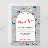 Sushi Party Carte de remerciements (Devant)
