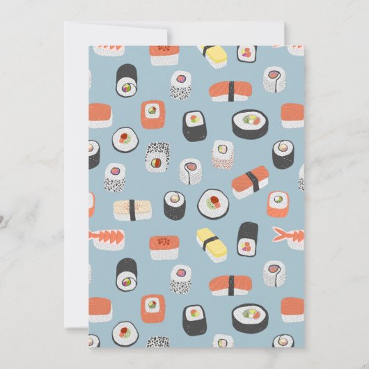 Sushi Party Carte de remerciements (Dos)