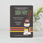 Sushi Party Cute Kawaii personaliseert Japans Kaart (Staand voorkant)