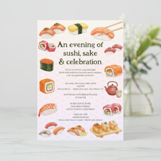 Sushi Party Invitation (Debout devant)