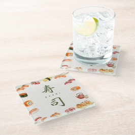 Sushi Party Invitation 寿司 Glazen Onderzetter