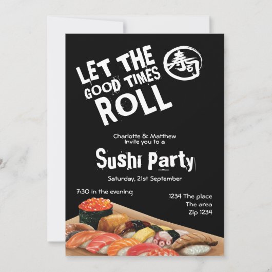 Sushi Party laat de Good Times Japans rollen Kaart (Voorkant)