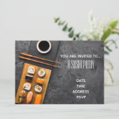 Sushi Party Stijlvolle Japanse partij Kaart (Staand voorkant)