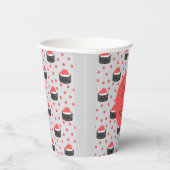 Sushi pattern and funny quote Paper cup Papieren Bekers (Rechts)