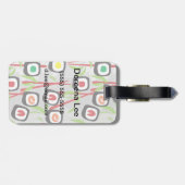 Sushi Pattern Bagagelabel (Achterkant horizontaal)