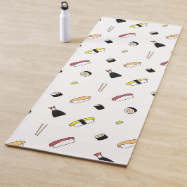 Sushi Pattern Cute Illustratie | Zalm-Sinaasappel Yogamat