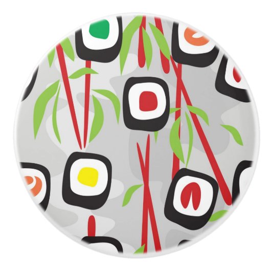 Sushi Pattern Keramische Knop (Voorkant)