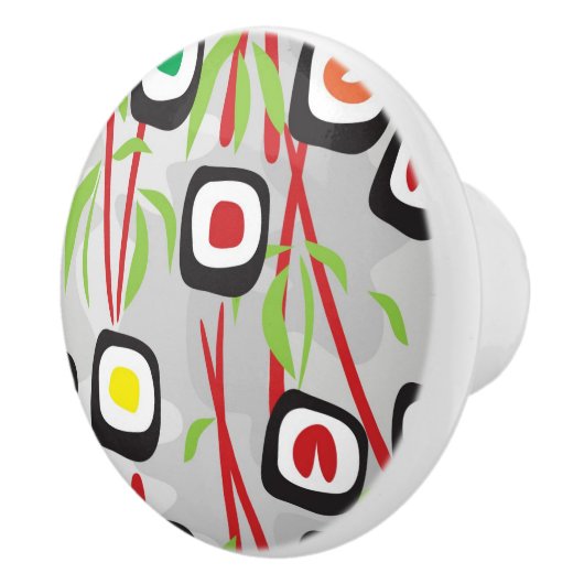 Sushi Pattern Keramische Knop (Rechts)