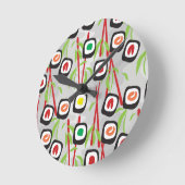 Sushi Pattern Ronde Klok (Hoek)