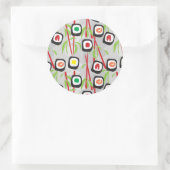 Sushi Pattern Ronde Sticker (Tas)