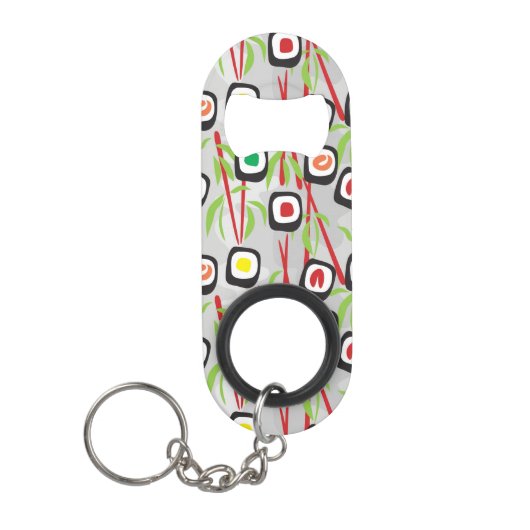 Sushi Pattern Sleutelhanger Flessenopener (Voorkant)