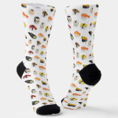 Sushi Pattern Sokken (Gebogen)