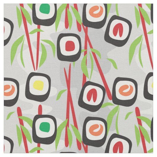Sushi Pattern Stof (Close Up)