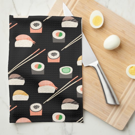 Sushi Pattern Theedoek (Quarter Fold)