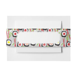 Sushi Pattern Uitnodigingen Wikkel