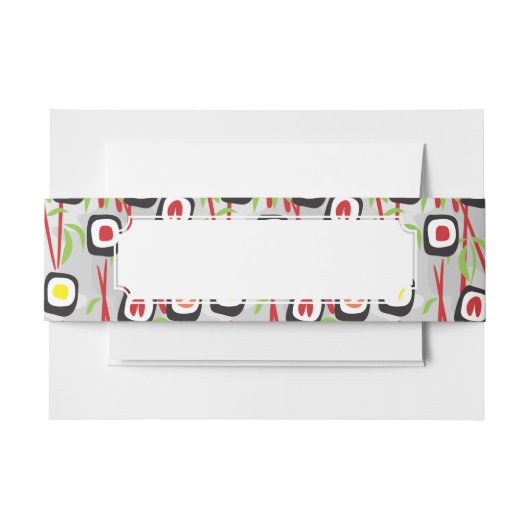 Sushi Pattern Uitnodigingen Wikkel (Voorkant Voorbeeld)