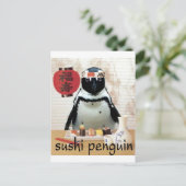 sushi penguin briefkaart (Staand voorkant)