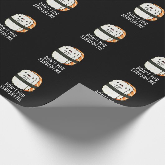 Sushi Pun Dark BG Cadeaupapier (Hoek)