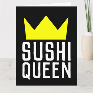 SUSHI QUEEN VERJAARDAG GROOT WENSKAART KAART