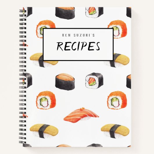 Sushi Recipe Book Notitieboek (Voorkant)