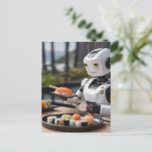 sushi-robot briefkaart (Staand voorkant)