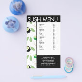 Sushi Roll Aziatisch Restaurant Patroon Menu (Enkel)